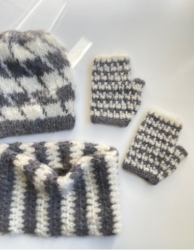 Bonnet, mitaines et snood Avoriaz au crochet À commander