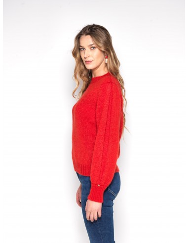 Pull Alix Mohair et soie Rouge baiser l'évolution des habitudes 