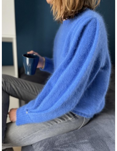 Pull Alix Angora bleu Madone Economisez 