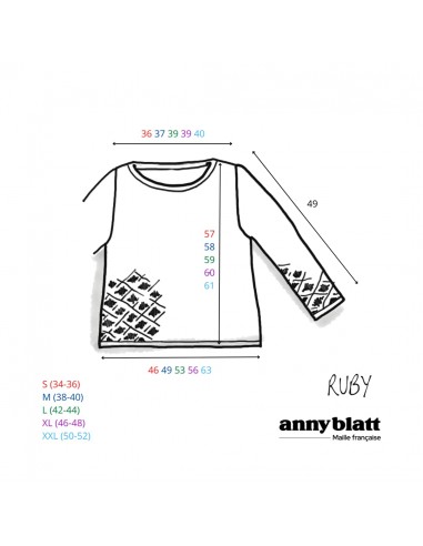 Pull Ruby au crochet shop