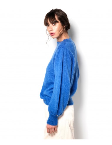 Pull Alix mohair et soie bleu Madone pas cher chine