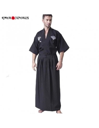 Yukata Japonais Homme  Black Samurai de pas cher