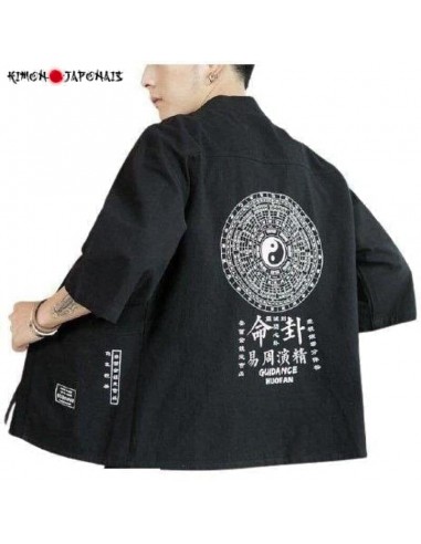 Veste Kimono Homme Ýing Yang brillant des détails fins